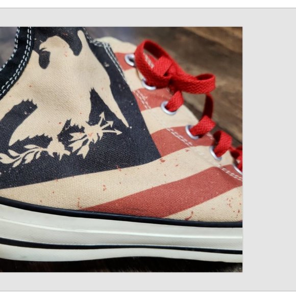 Converse CTAS Vtg American Flag and Eagle High Hi Top Shoes Sneakers main image 8